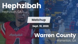 Matchup: Hephzibah vs. Warren County  2020
