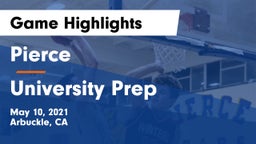 Pierce  vs University Prep  Game Highlights - May 10, 2021