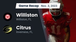 Recap: Williston  vs. Citrus  2023