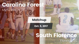 Matchup: Carolina Forest vs. South Florence  2017