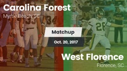 Matchup: Carolina Forest vs. West Florence  2017