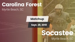 Matchup: Carolina Forest vs. Socastee  2018