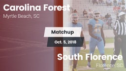 Matchup: Carolina Forest vs. South Florence  2018