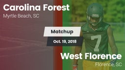 Matchup: Carolina Forest vs. West Florence  2018