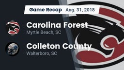 Recap: Carolina Forest  vs. Colleton County  2018