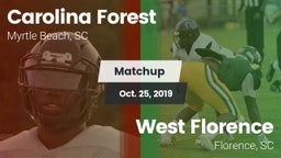 Matchup: Carolina Forest vs. West Florence  2019