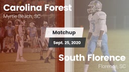 Matchup: Carolina Forest vs. South Florence  2020