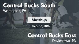 Matchup: Central Bucks South vs. Central Bucks East  2016