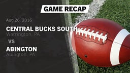 Recap: Central Bucks South  vs. Abington  2016