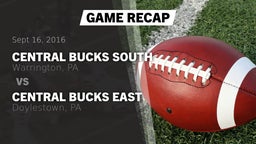 Recap: Central Bucks South  vs. Central Bucks East  2016