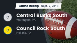 Recap: Central Bucks South  vs. Council Rock South  2018
