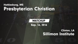 Matchup: Presbyterian Christi vs. Silliman Institute  2016