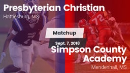 Matchup: Presbyterian Christi vs. Simpson County Academy 2018