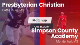 Matchup: Presbyterian Christi vs. Simpson County Academy 2019
