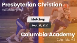 Matchup: Presbyterian Christi vs. Columbia Academy  2020