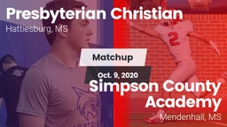 Matchup: Presbyterian Christi vs. Simpson County Academy 2020