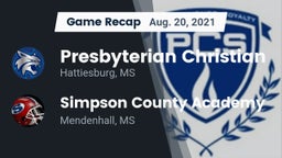 Recap: Presbyterian Christian  vs. Simpson County Academy 2021