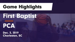 First Baptist  vs PCA Game Highlights - Dec. 3, 2019