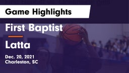 First Baptist  vs Latta Game Highlights - Dec. 20, 2021