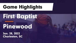 First Baptist  vs Pinewood  Game Highlights - Jan. 28, 2022