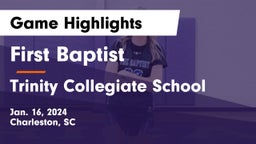 First Baptist  vs Trinity Collegiate School Game Highlights - Jan. 16, 2024