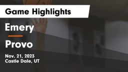 Emery  vs Provo  Game Highlights - Nov. 21, 2023