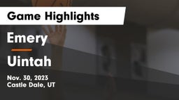 Emery  vs Uintah  Game Highlights - Nov. 30, 2023