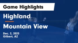 Highland  vs Mountain View  Game Highlights - Dec. 2, 2023