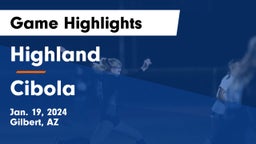 Highland  vs Cibola  Game Highlights - Jan. 19, 2024