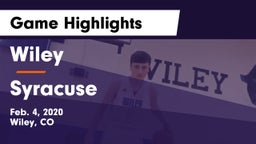 Wiley  vs Syracuse  Game Highlights - Feb. 4, 2020