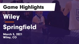 Wiley  vs Springfield  Game Highlights - March 5, 2021