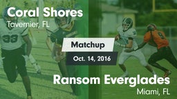 Matchup: Coral Shores vs. Ransom Everglades  2016