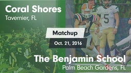 Matchup: Coral Shores vs. The Benjamin School 2016