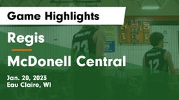 Regis  vs McDonell Central  Game Highlights - Jan. 20, 2023