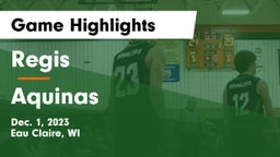 Regis  vs Aquinas  Game Highlights - Dec. 1, 2023