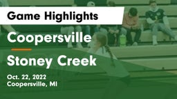 Coopersville  vs Stoney Creek  Game Highlights - Oct. 22, 2022