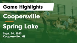 Coopersville  vs Spring Lake  Game Highlights - Sept. 26, 2023