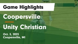 Coopersville  vs Unity Christian  Game Highlights - Oct. 3, 2023