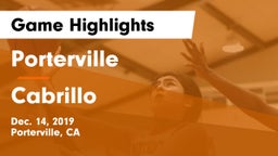 Porterville  vs Cabrillo  Game Highlights - Dec. 14, 2019