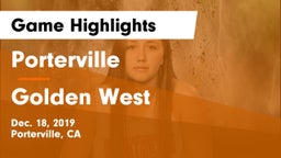 Porterville  vs Golden West  Game Highlights - Dec. 18, 2019