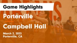 Porterville  vs Campbell Hall  Game Highlights - March 2, 2023