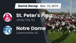 Recap: St. Peter's Prep  vs. Notre Dame  2019