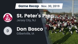 Recap: St. Peter's Prep  vs. Don Bosco  2019