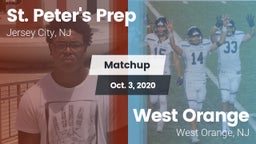 Matchup: St. Peter's Prep vs. West Orange  2020