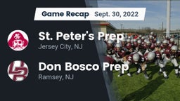 Recap: St. Peter's Prep  vs. Don Bosco Prep  2022