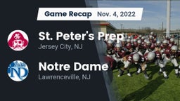 Recap: St. Peter's Prep  vs. Notre Dame  2022