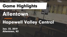 Allentown  vs Hopewell Valley Central  Game Highlights - Jan. 22, 2019