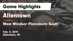Allentown  vs West Windsor Plainsboro South Game Highlights - Feb. 5, 2019