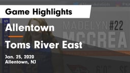 Allentown  vs Toms River East  Game Highlights - Jan. 25, 2020