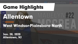 Allentown  vs West Windsor-Plainsboro North  Game Highlights - Jan. 28, 2020